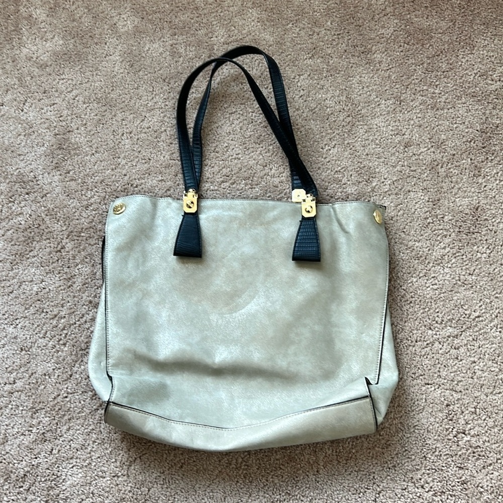 Antonio Melani Metallic Gold Faux Leather Tote Bag